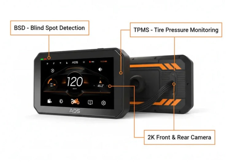 ADS Rover 3.0 Pro - 5" Motorcycle CarPlay