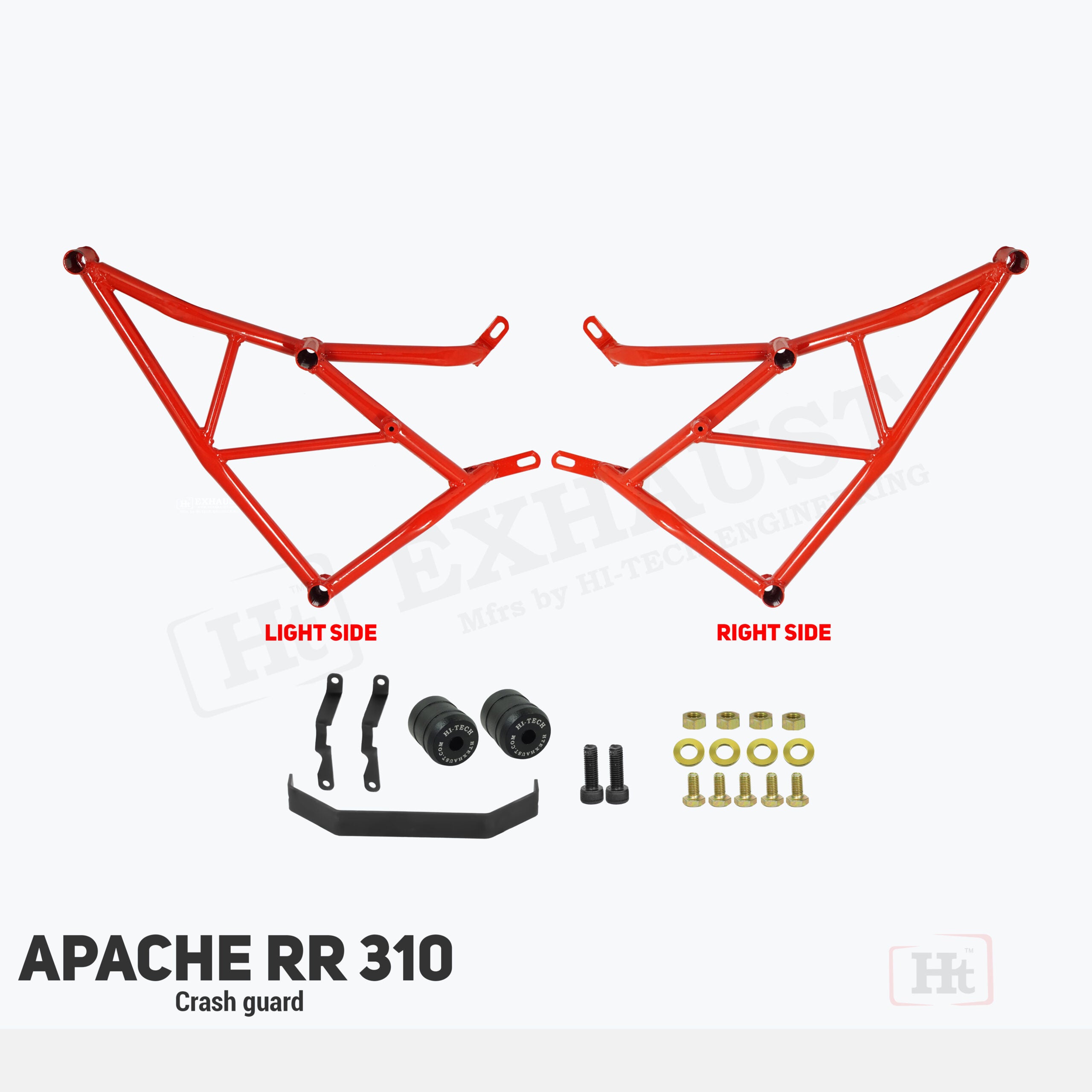 TVS Apache RR 310 / BMW G 310 RR Crash Guard with Frame Slider – Ultimate Protection & Style by HT Exhaust