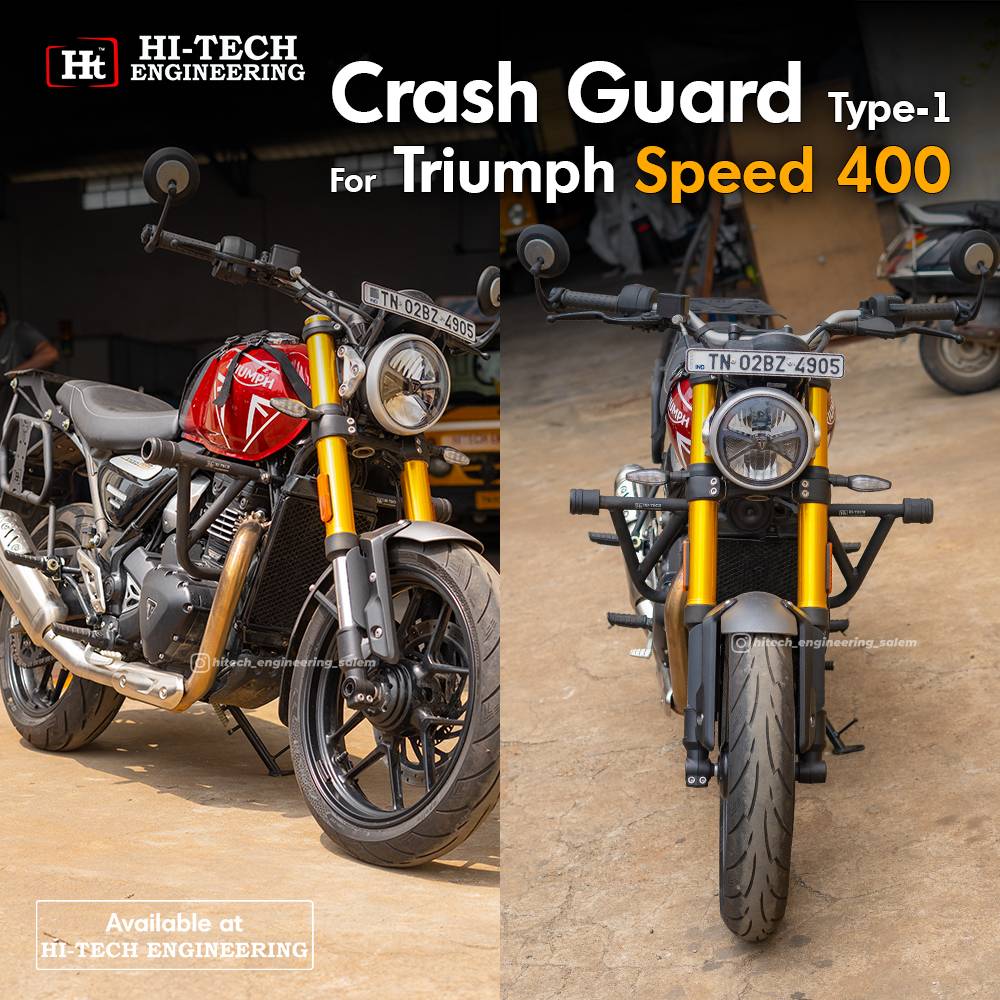 Hi-Tech Crash Guard for Triumph Speed 400 (SB829) – 2-Slider Protection