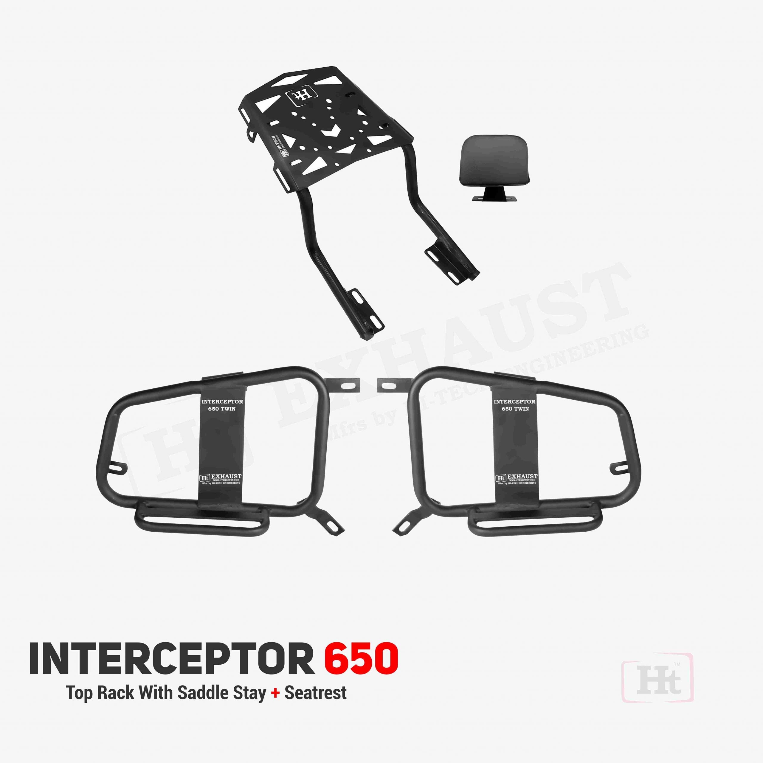 Saddle Stay Hi-Tech with Top Rack & Backrest – Interceptor 650/GT650