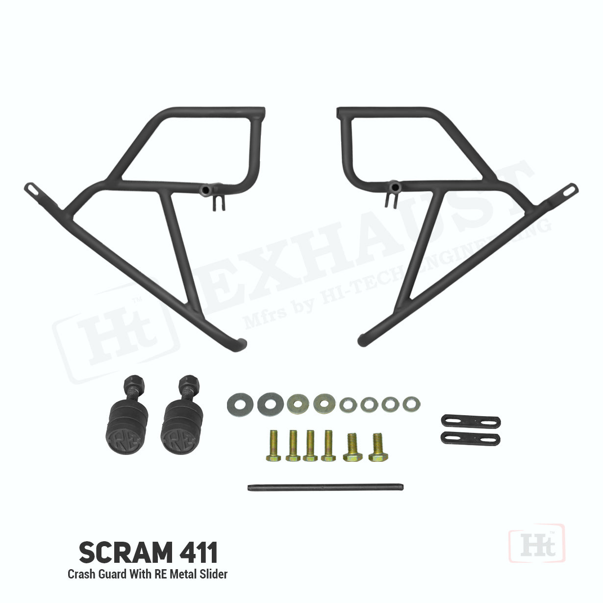 Hi-Tech Crash Guard for Royal Enfield Scram 411 – Ultimate Protection & Adventure Styling