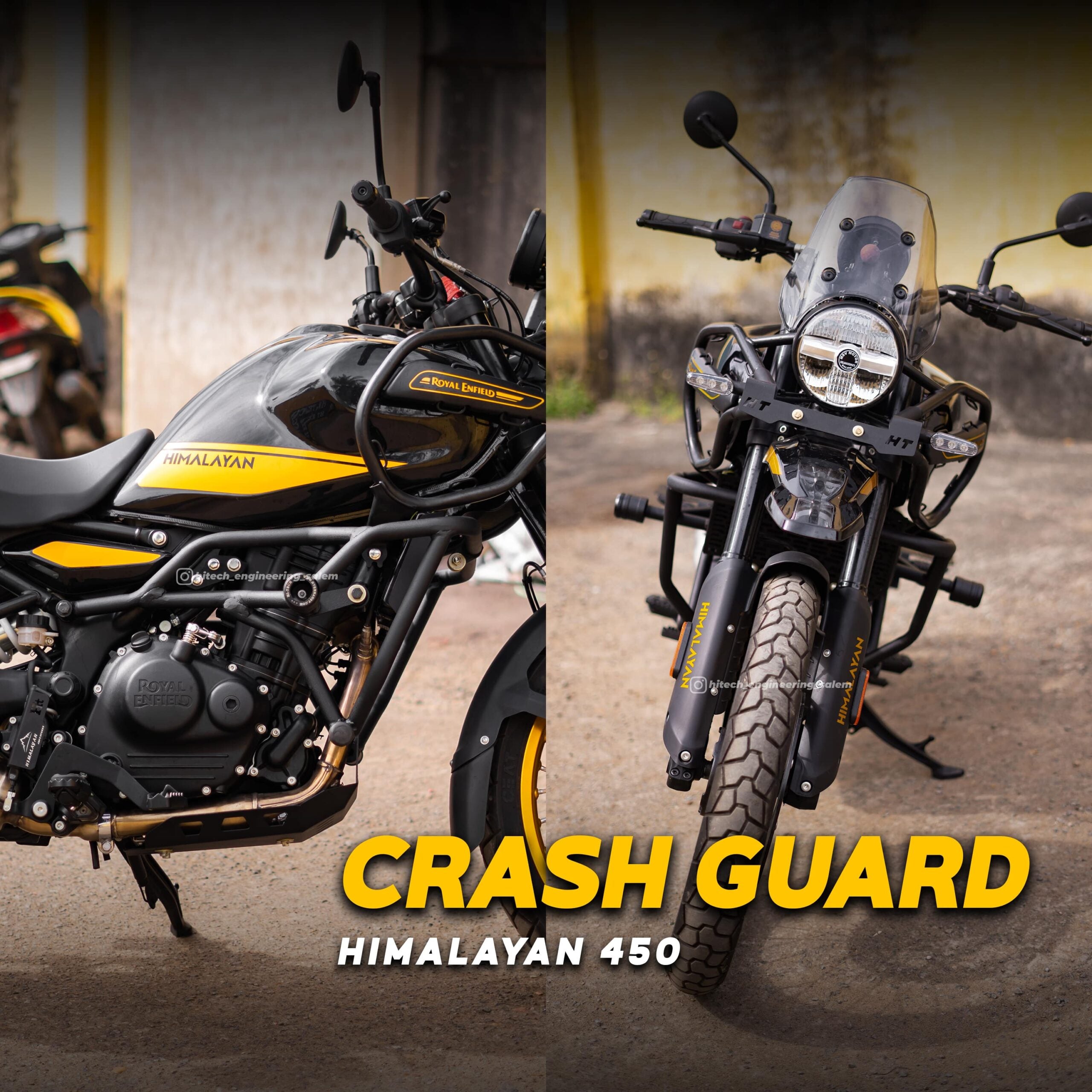Hi-Tech Crash Guard for Royal Enfield Himalayan 450 – Black
