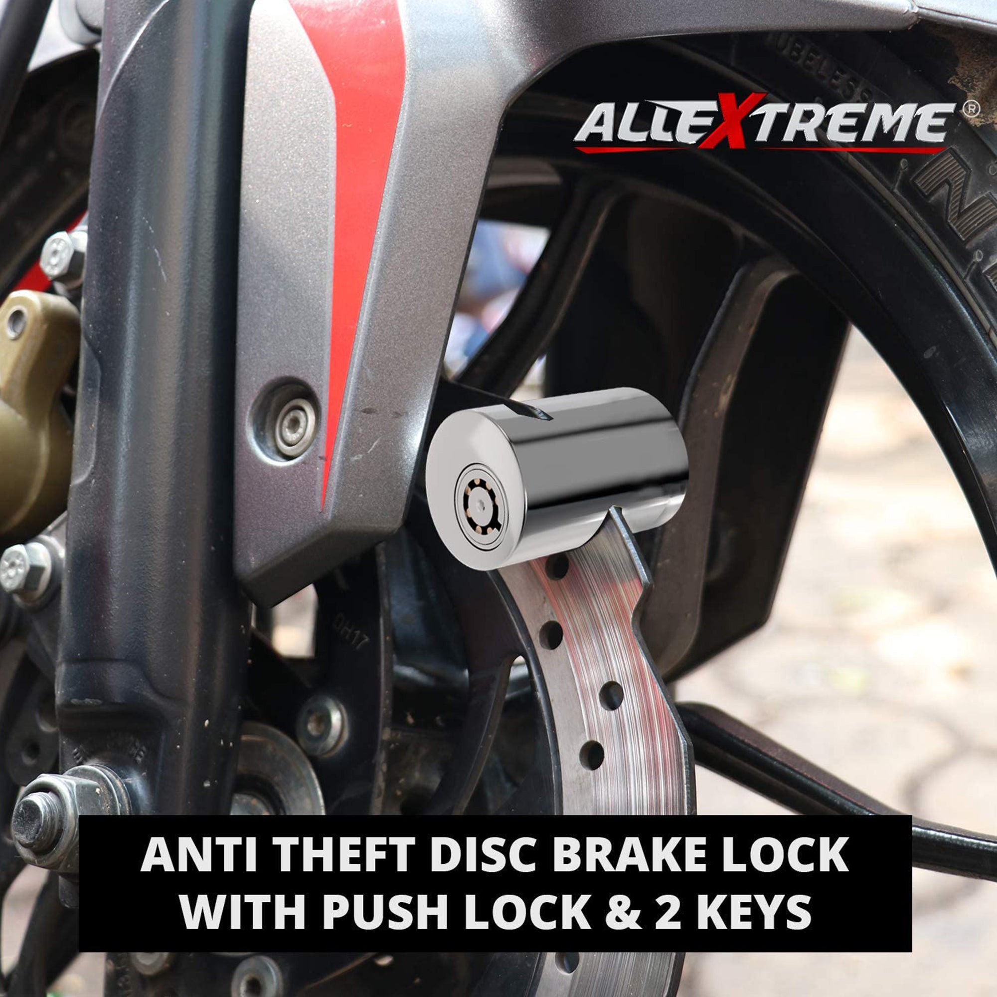 Stainless Steel Heavy Duty Disc Lock for Motor Bike & BiCycles
