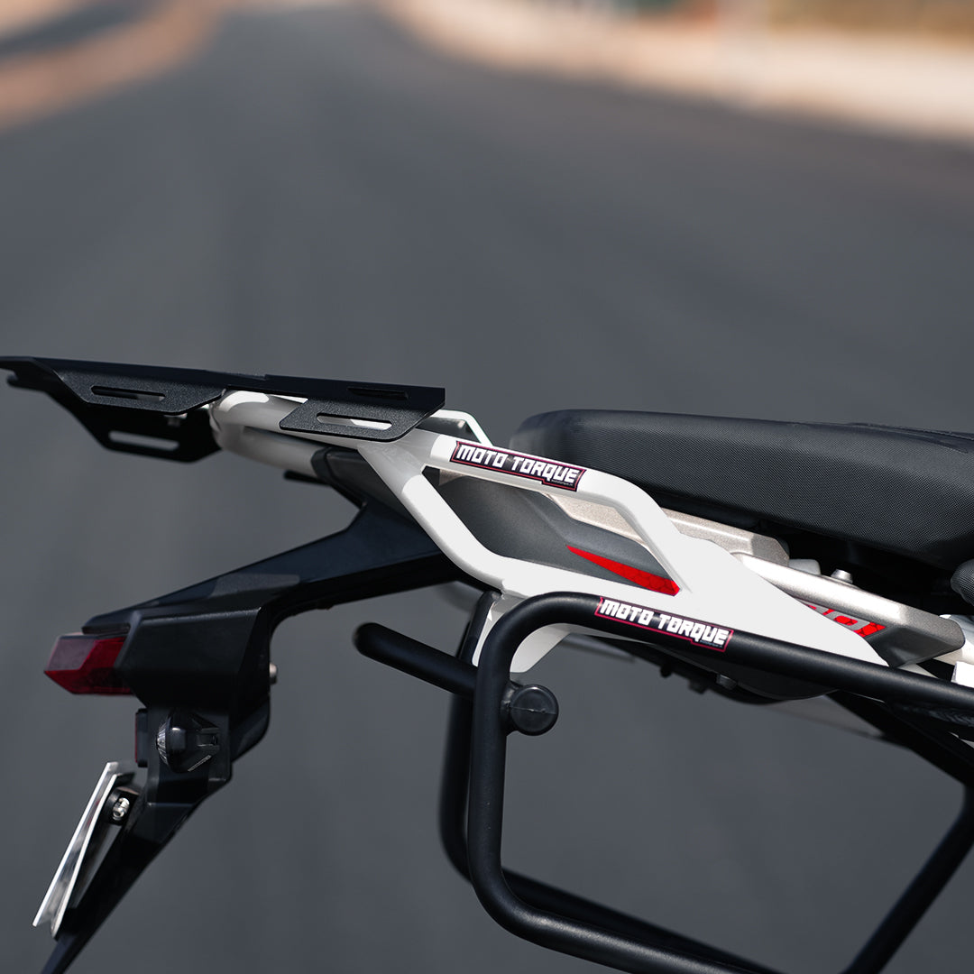 BACK CARRIER (WHITE) FOR TVS APACHE RTX 300 | Moto Torque