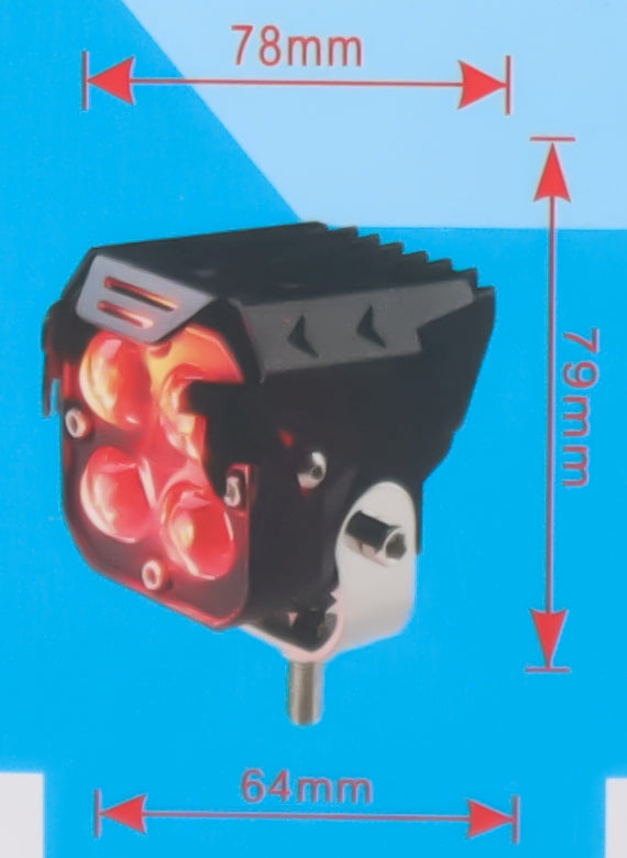 MotoWorks 4 LED Future Square Devil Eye Powerful 60W Fog Light (Original HJG) for Motorbike & Car
