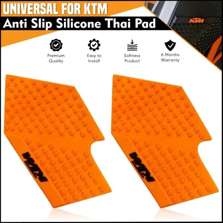 KTM Thigh Grips / Thigh Pad – Rubber Knee Grip Protector (Set of 2, Black)