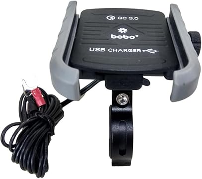 BOBO BM1 Jaw-Grip Bike Phone Holder with Fast USB 3.0 Charger – Secure & Efficient Charging on the Go