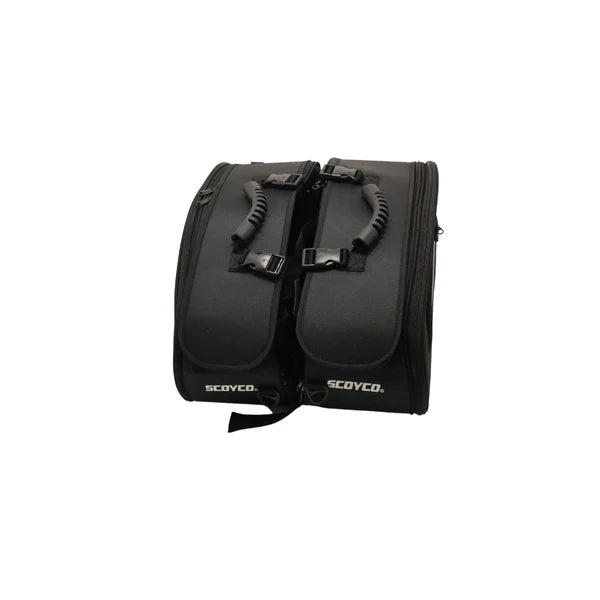 Solace Expandable 54L Saddle Bags – First in India with Trolley System!