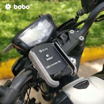 BOBO BM1 Jaw-Grip Bike Phone Holder with Fast USB 3.0 Charger – Secure & Efficient Charging on the Go