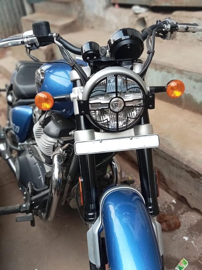 Bike/Motorcycle Front Headlight Grill Protector Guard Cover/Jali Compatible with Royal Enfield