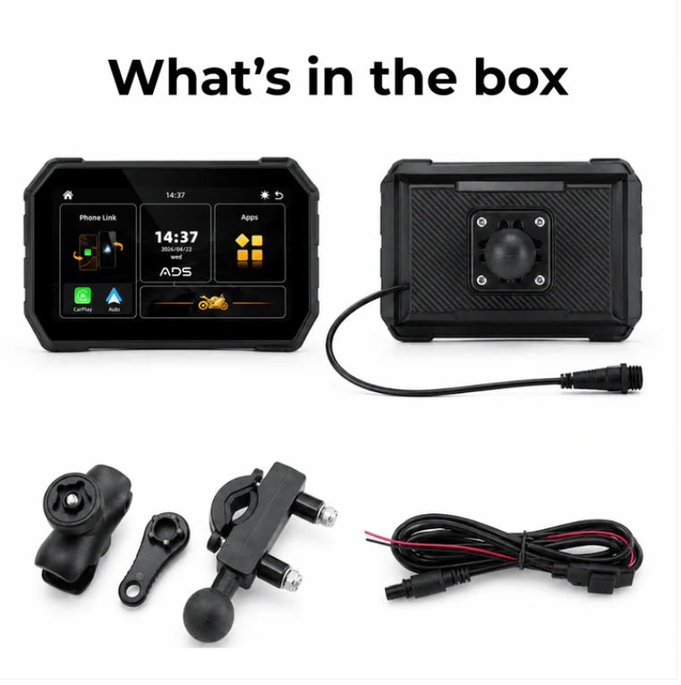 ADS Rover Mini – 5-Inch Wireless CarPlay & Android Auto Smart Display for Motorcycles