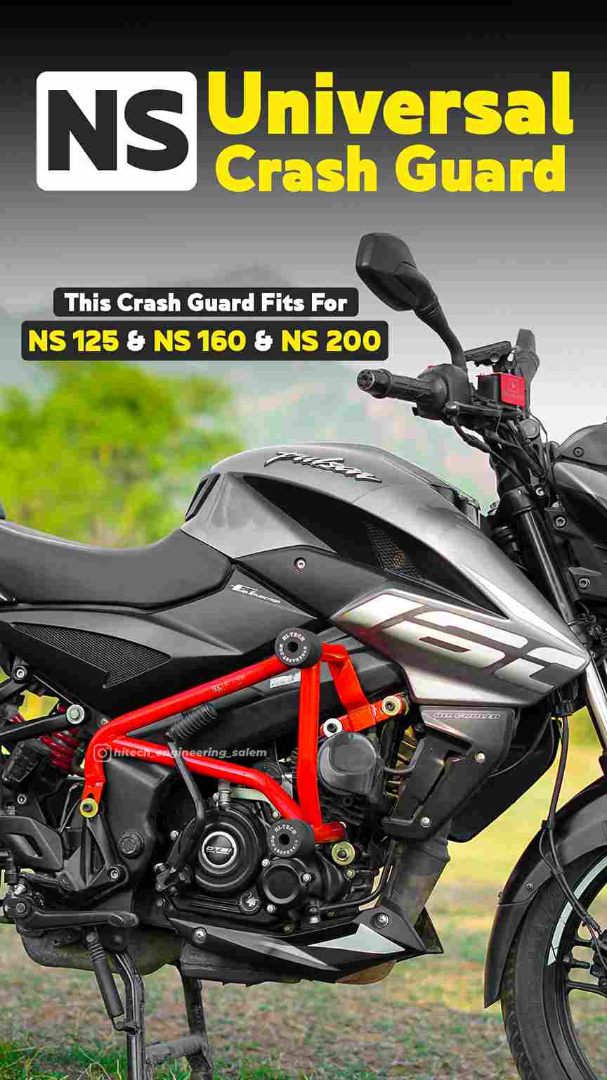 Hi-Tech Crash Guard for Bajaj Pulsar NS125/NS160/NS200 & Dominar 250/400 (SB 635) – Maximum Protection & Durability