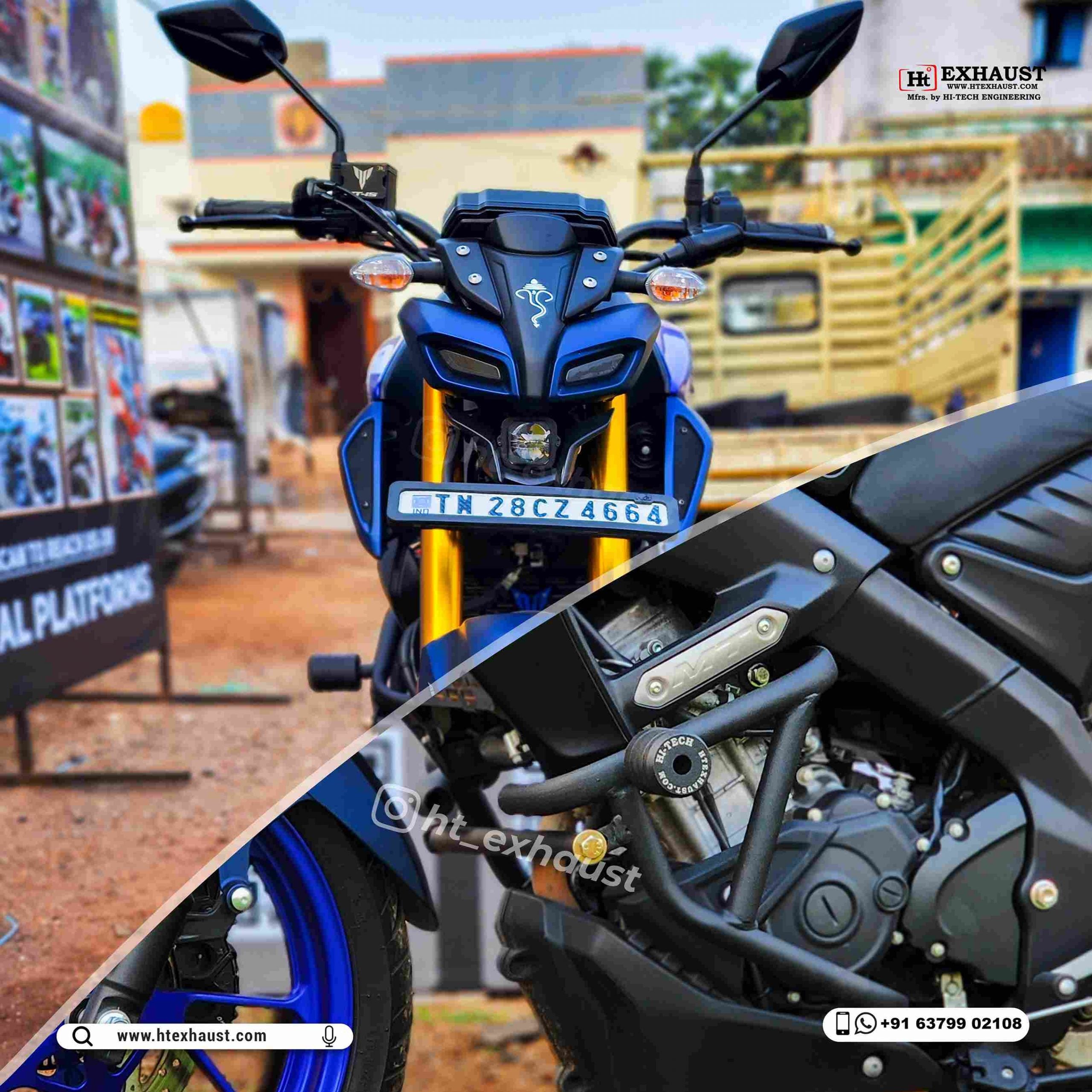 Hi-Tech Crash Guard for Yamaha MT-15 – Maximum Protection with Aggressive Styling