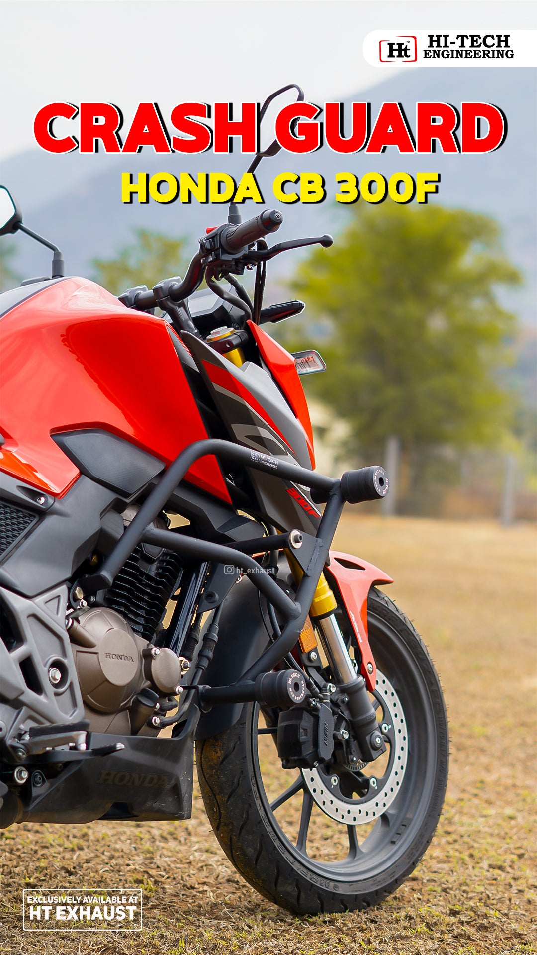 Hi-Tech Crash Guard for Honda CB300F – Maximum Protection & Style