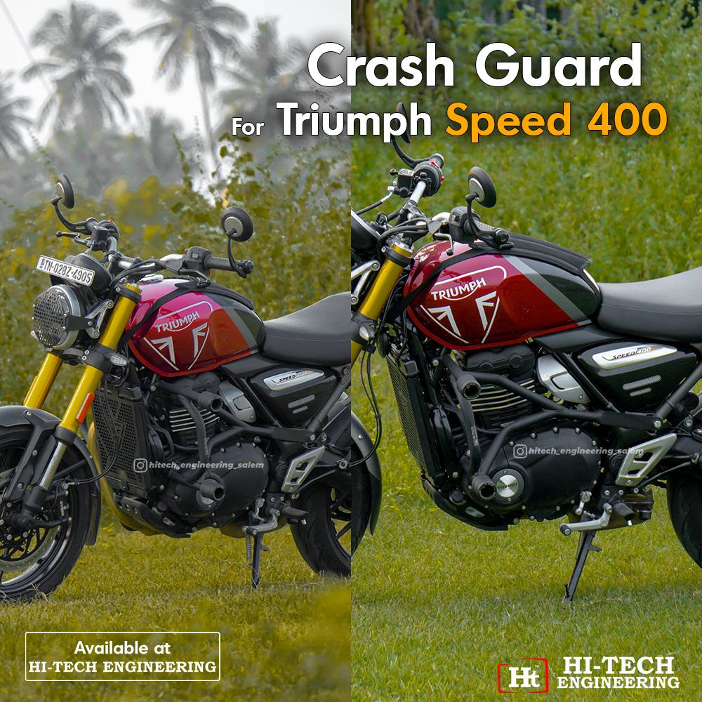 Hi-Tech Crash Guard for Triumph Speed 400 (SB828) – 4-Slider Ultimate Protection