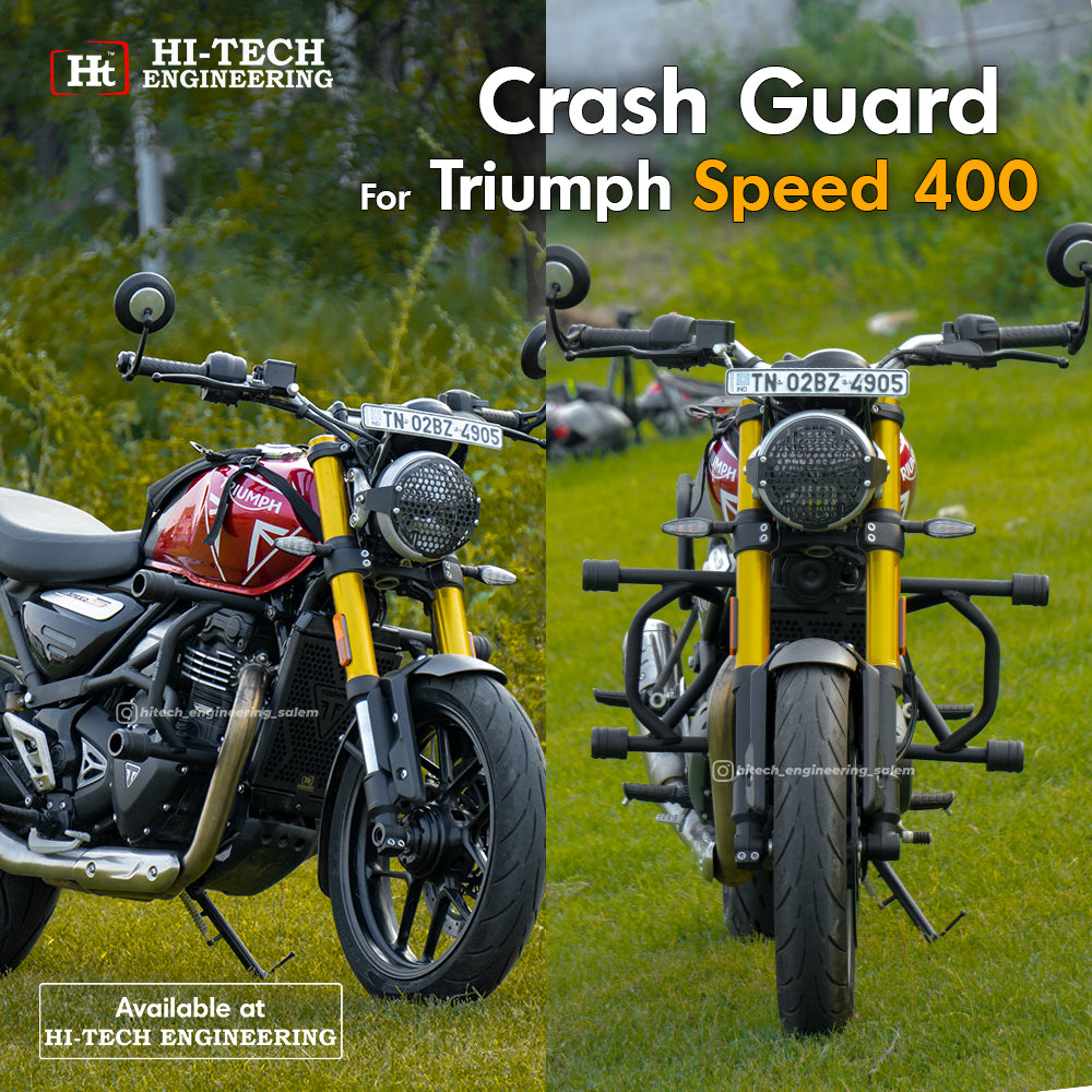 Hi-Tech Crash Guard for Triumph Speed 400 (SB828) – 4-Slider Ultimate Protection