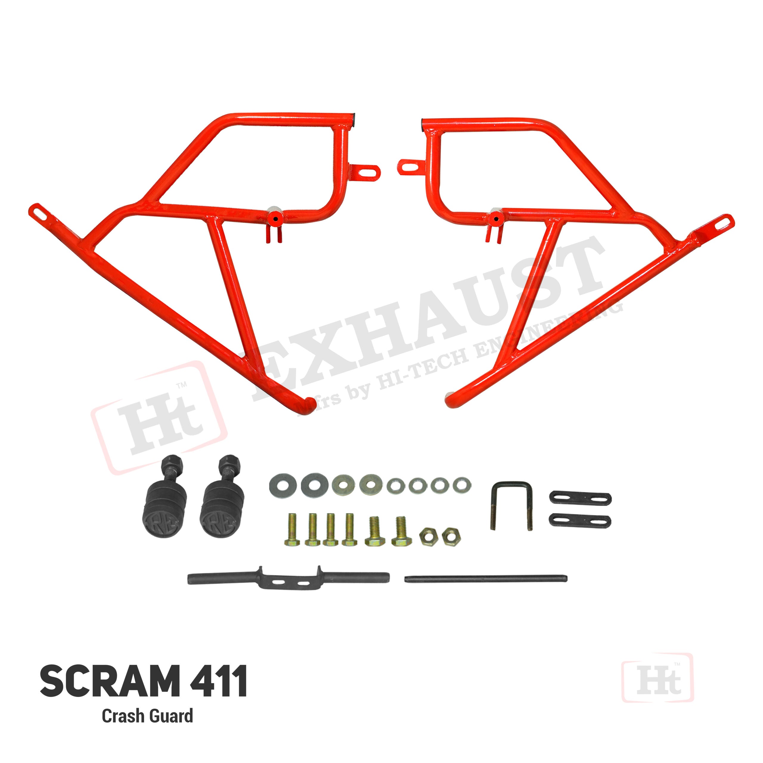 Hi-Tech Crash Guard for Royal Enfield Scram 411 – Ultimate Protection & Adventure Styling