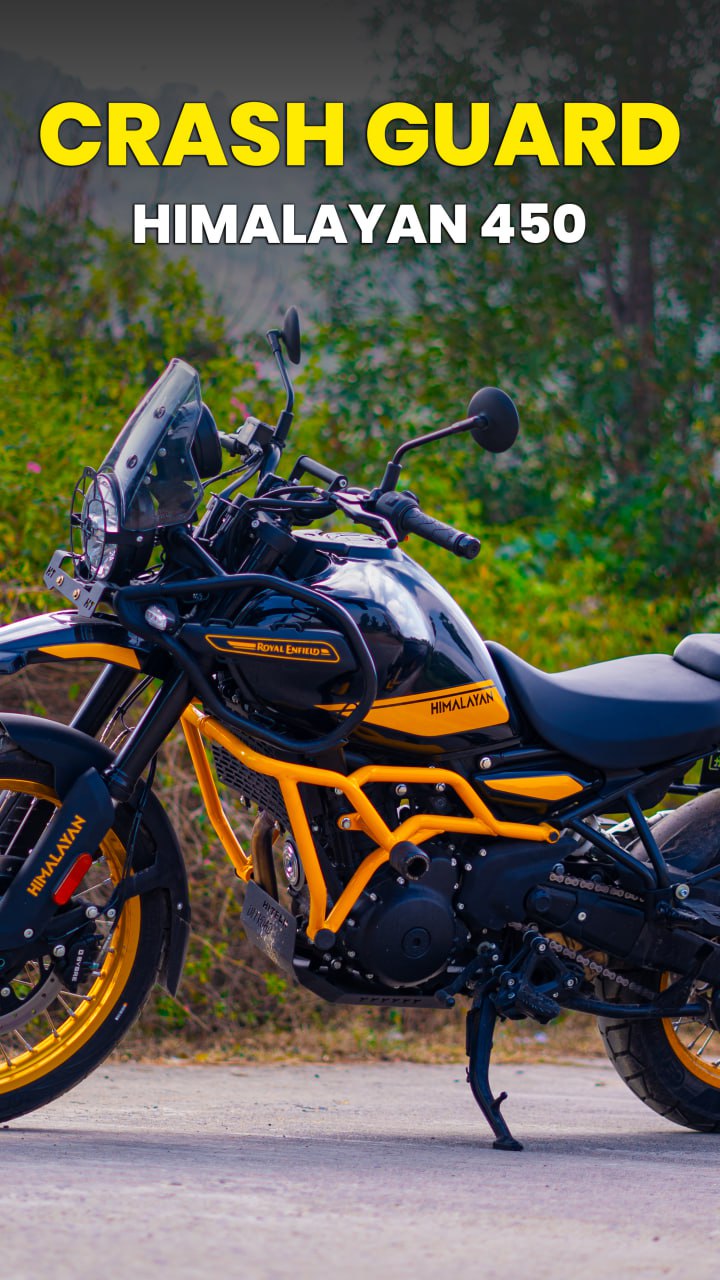 Hi-Tech Crash Guard for Royal Enfield Himalayan 450 – Yellow