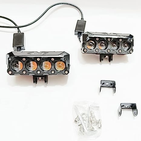 MotoWorks 4 LED Future Eye Powerful 60W Fog Light (Original HJG) for Motorbike & Car