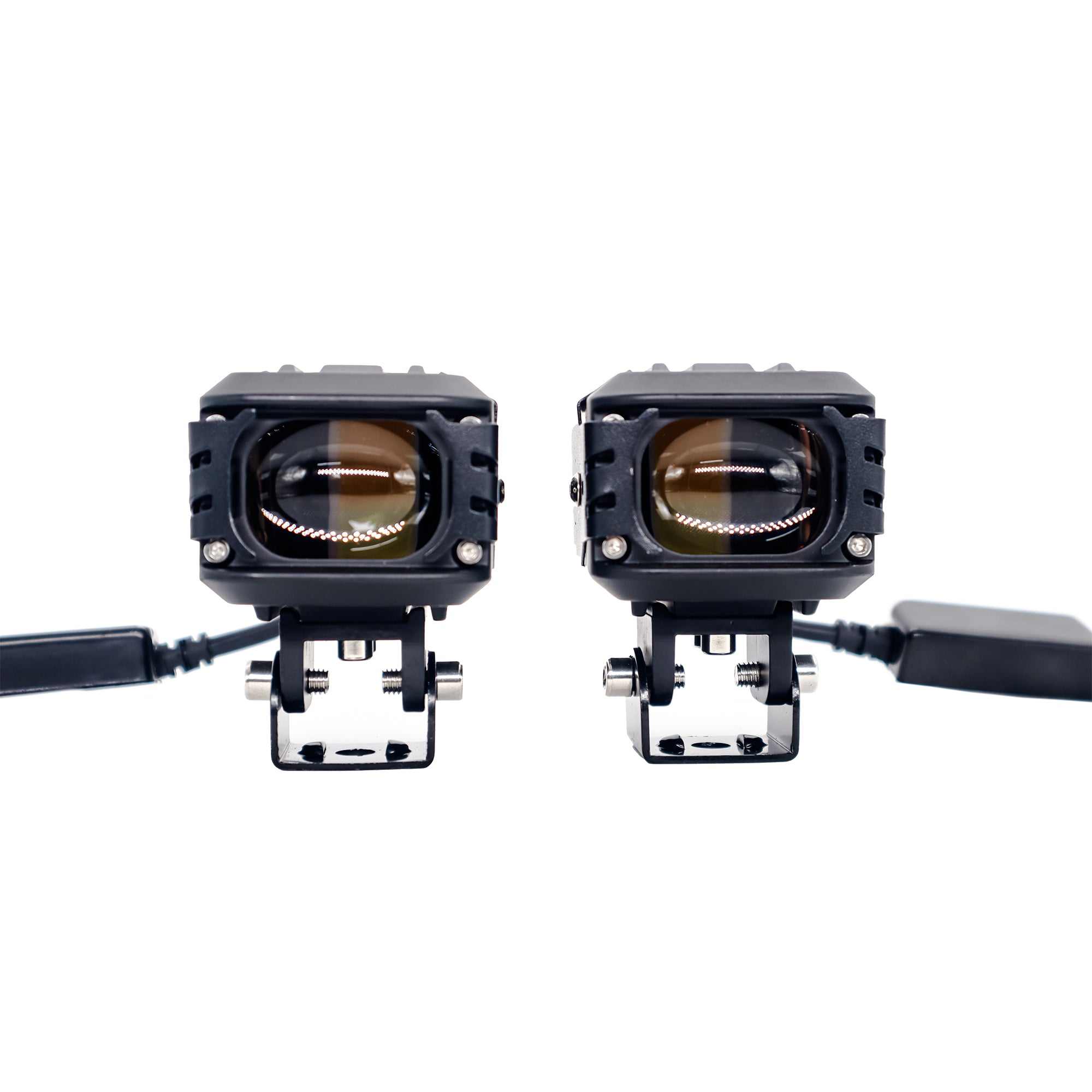 Red Devil Eye 50W 2 LED Lens Dual Fog Light High/Low White Yellow With Red Devil Eye Feature Working Light Spot Light (Set of 2)
