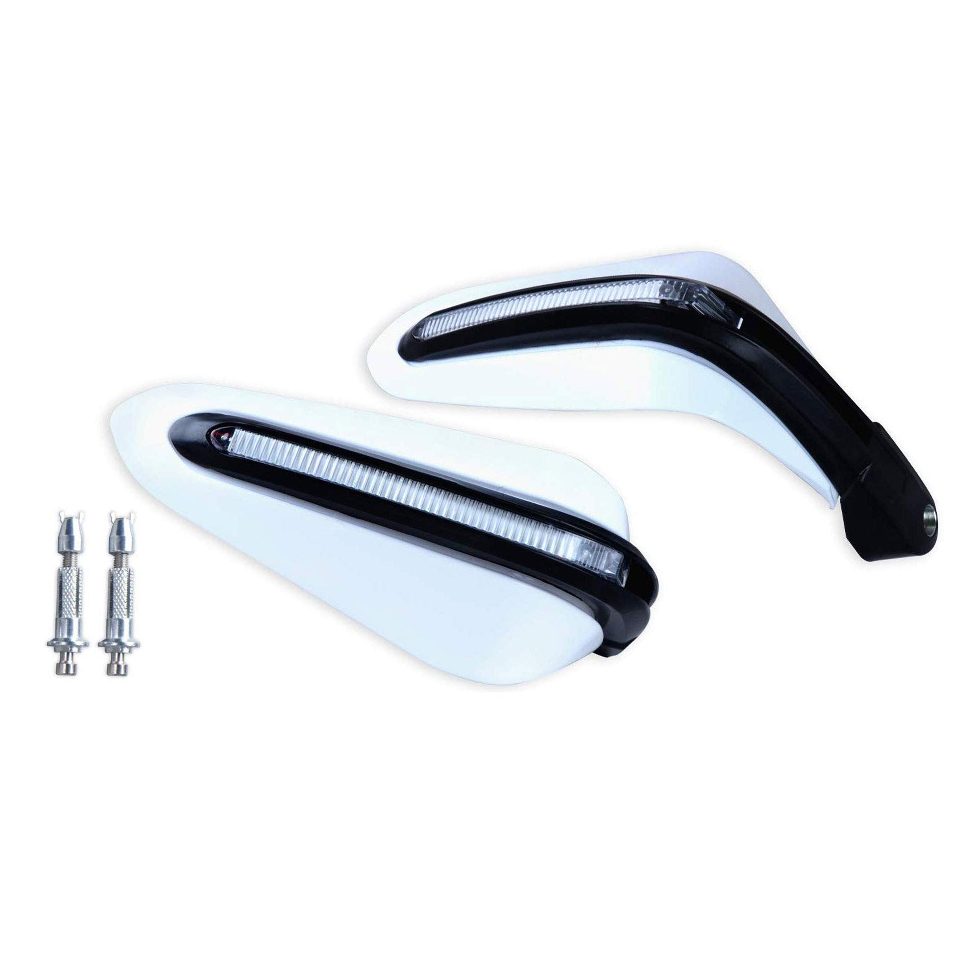 Knuckle Guard/Hand Protector with LED Light (White)