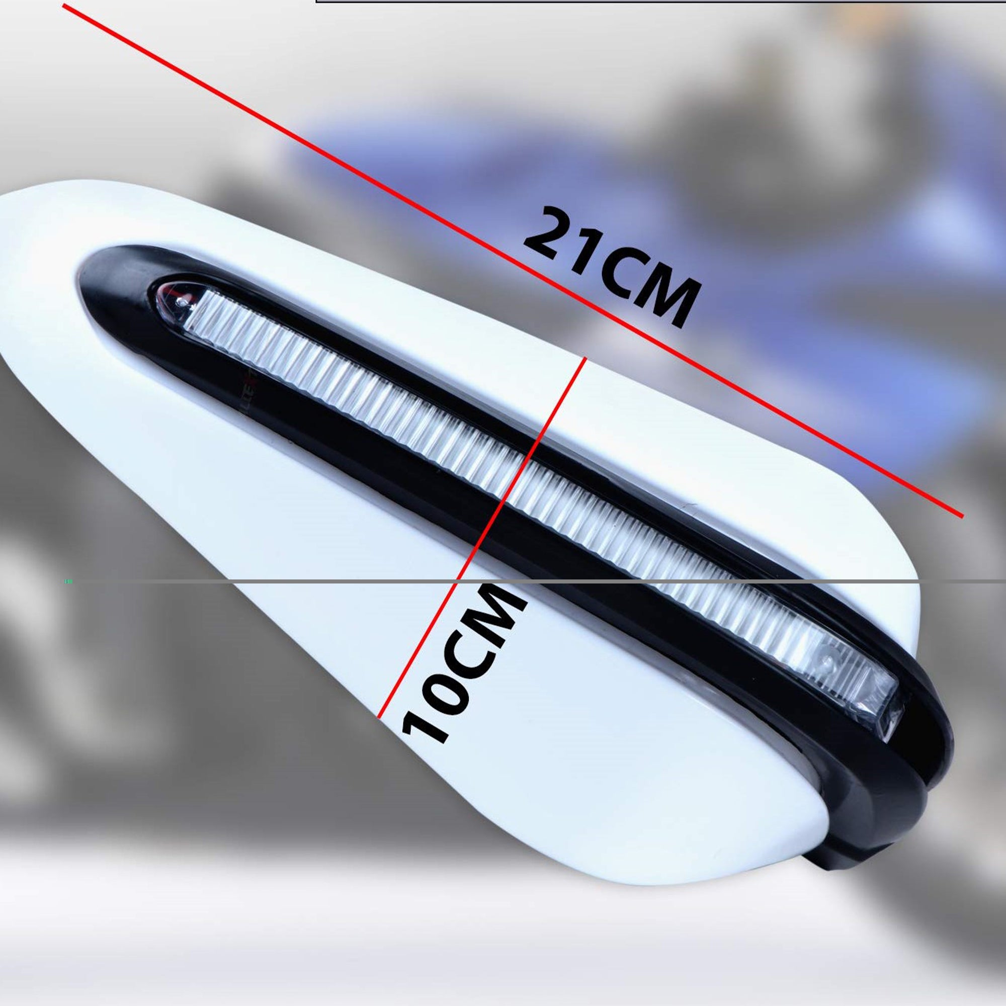 Knuckle Guard/Hand Protector with LED Light (White)