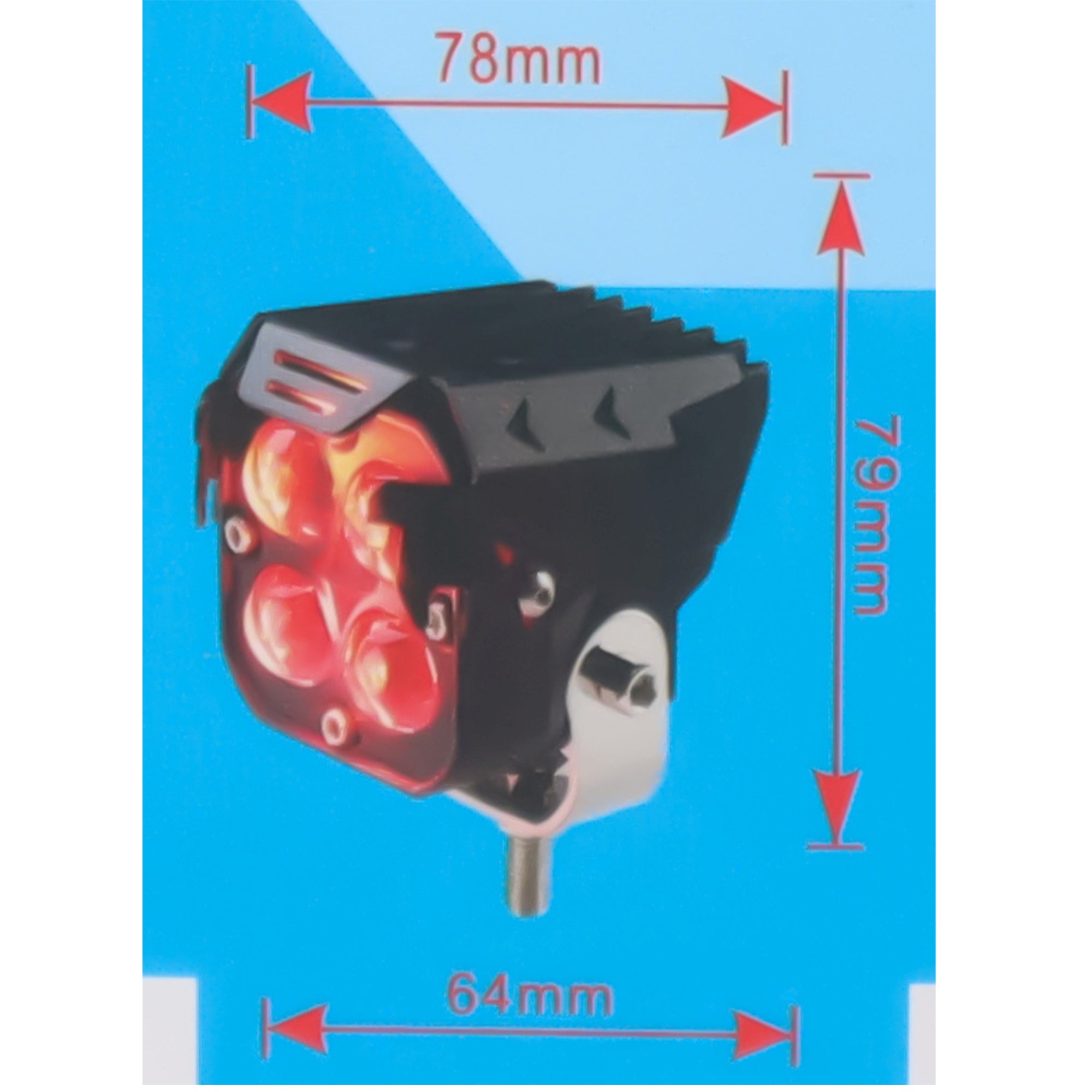 MotoWorks 4 LED Future Square Devil Eye Powerful 60W Fog Light (Original HJG) for Motorbike & Car