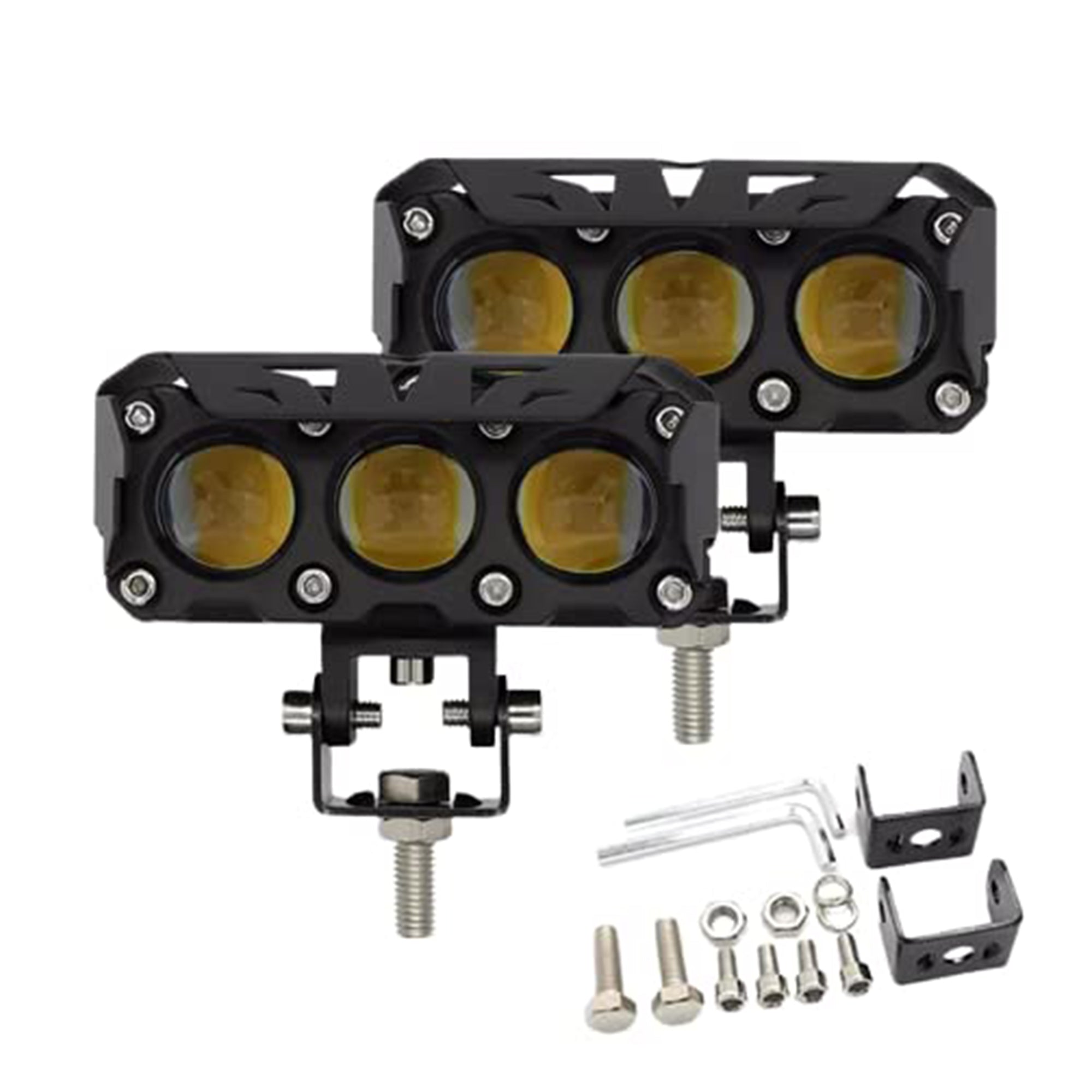 MotoWorks 3 LED Future 60W Powerful Fog Light (Original HJG) for Motorbike & Car