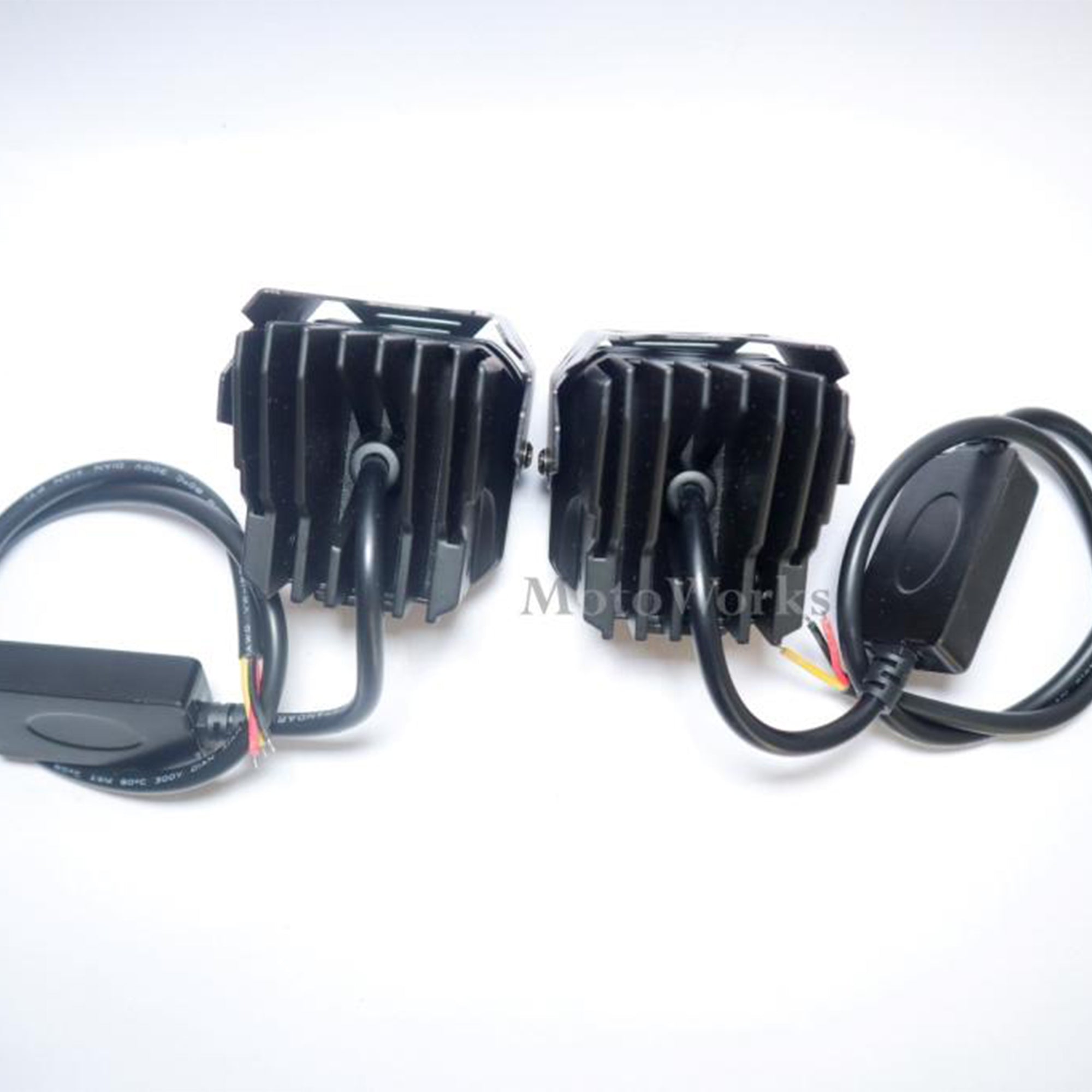 MotoWorks 4 LED Future Square Devil Eye Powerful 60W Fog Light (Original HJG) for Motorbike & Car