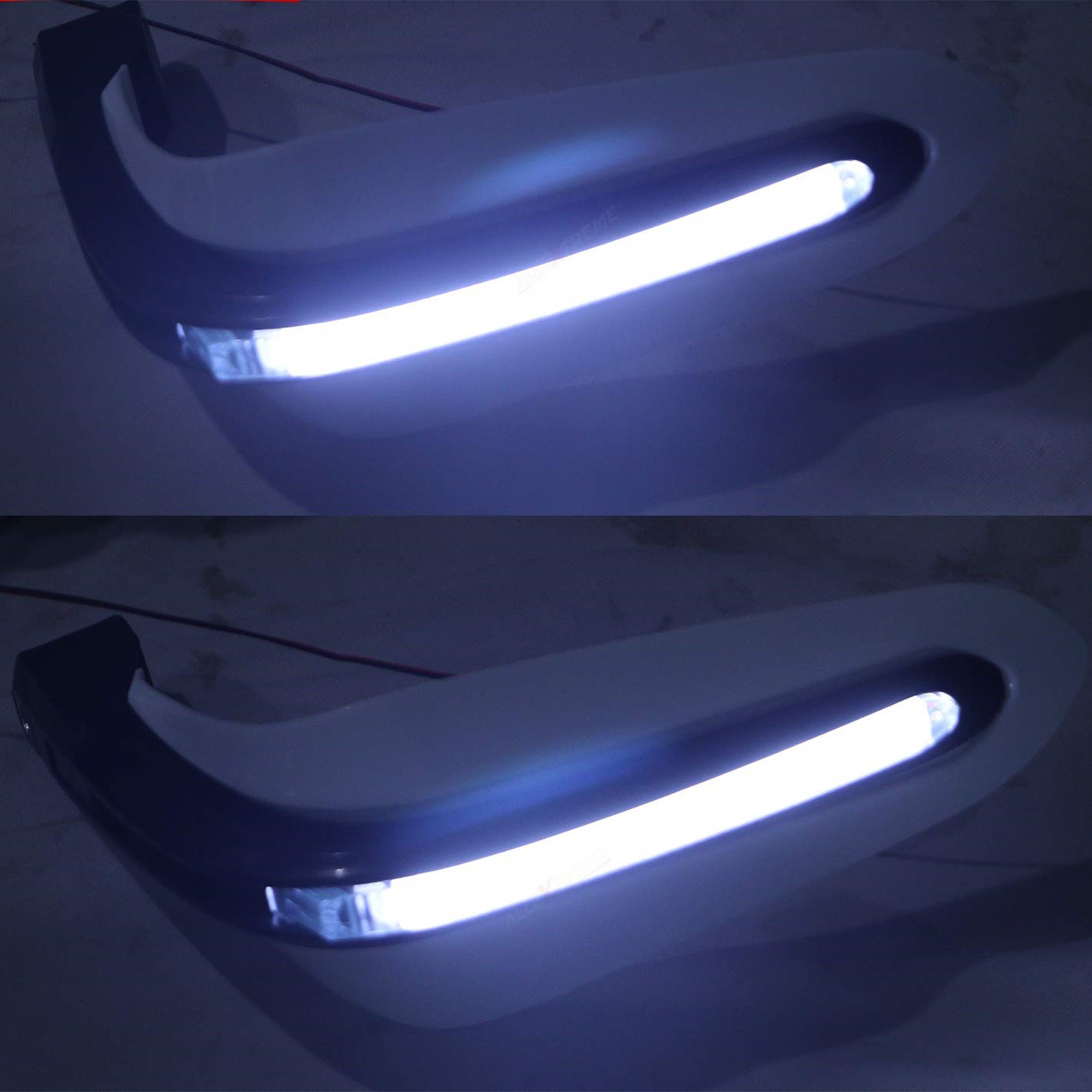 Knuckle Guard/Hand Protector with LED Light (Black)