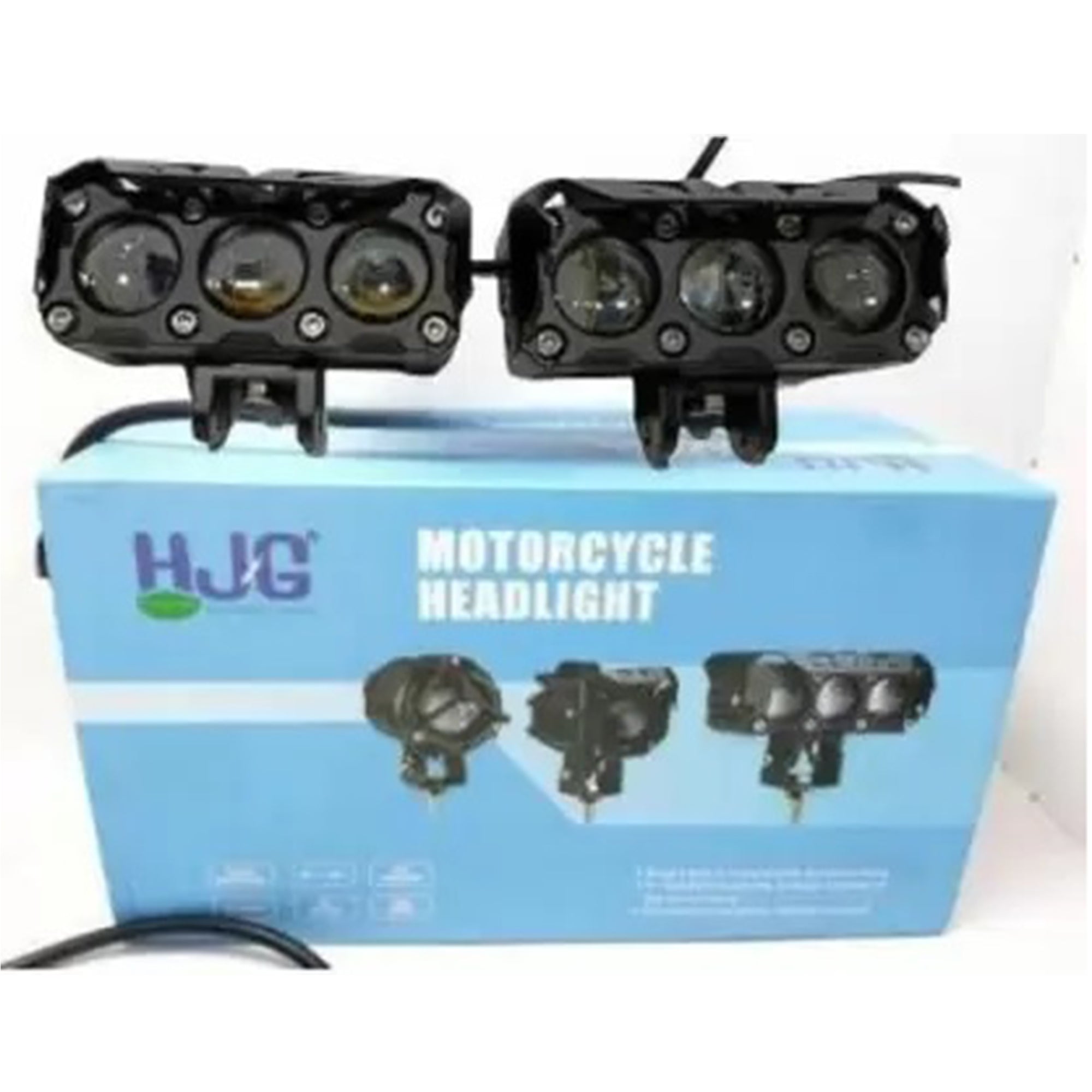 MotoWorks 3 LED Future 60W Powerful Fog Light (Original HJG) for Motorbike & Car