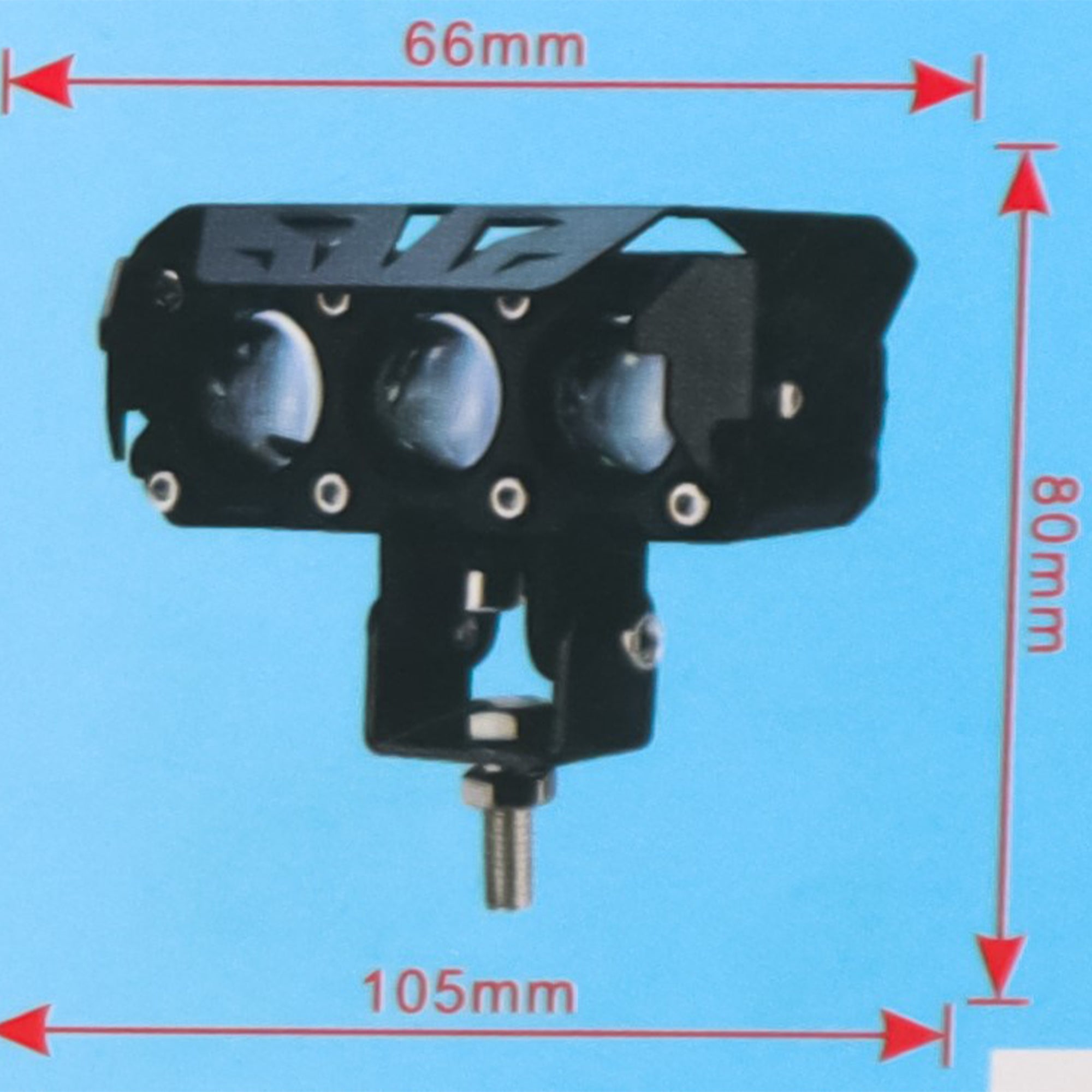 MotoWorks 3 LED Future 60W Powerful Fog Light (Original HJG) for Motorbike & Car