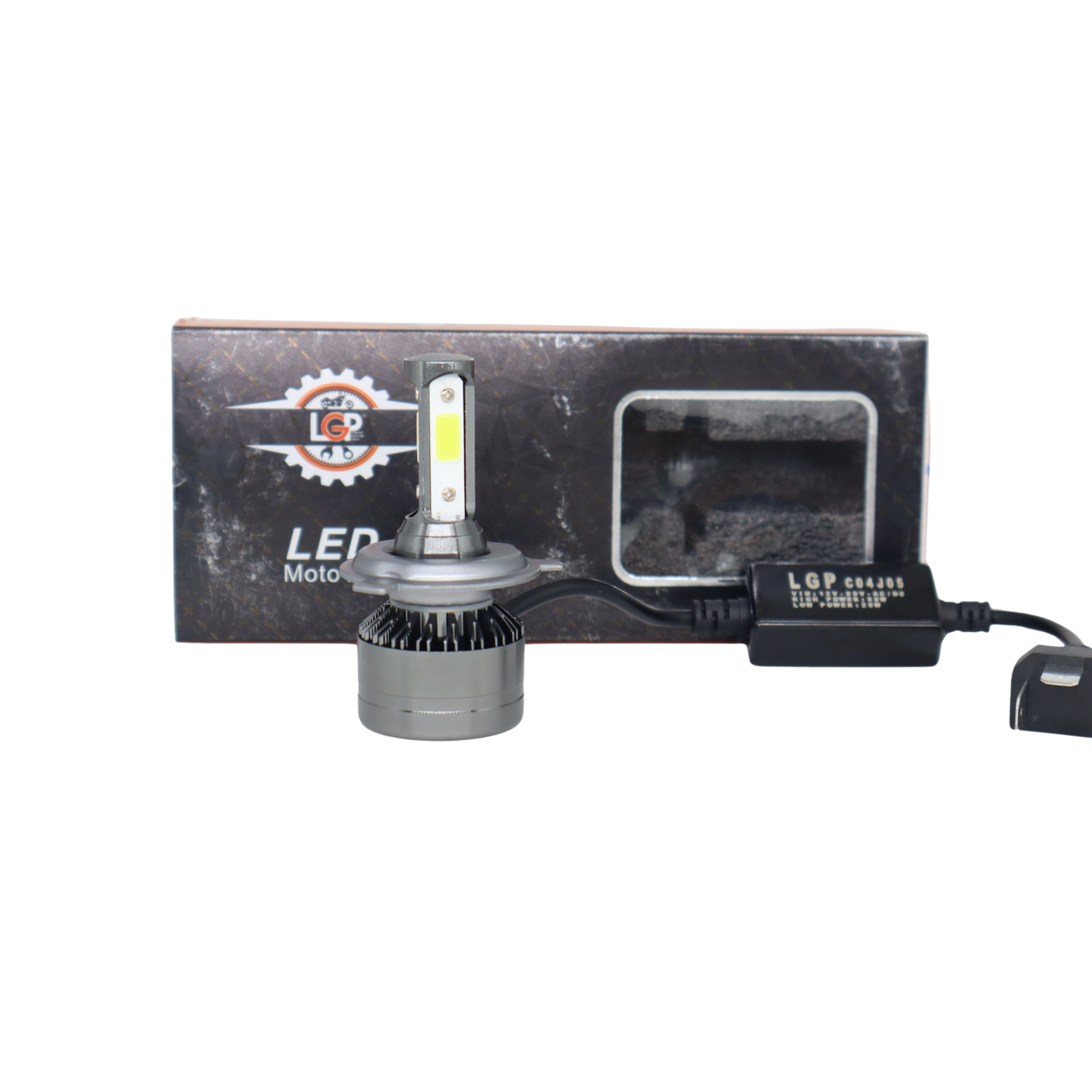 Moto Genius 60W H4 NIGHT EYE LED Headlight – White Light with Cooling Fan (18 Months Warranty)