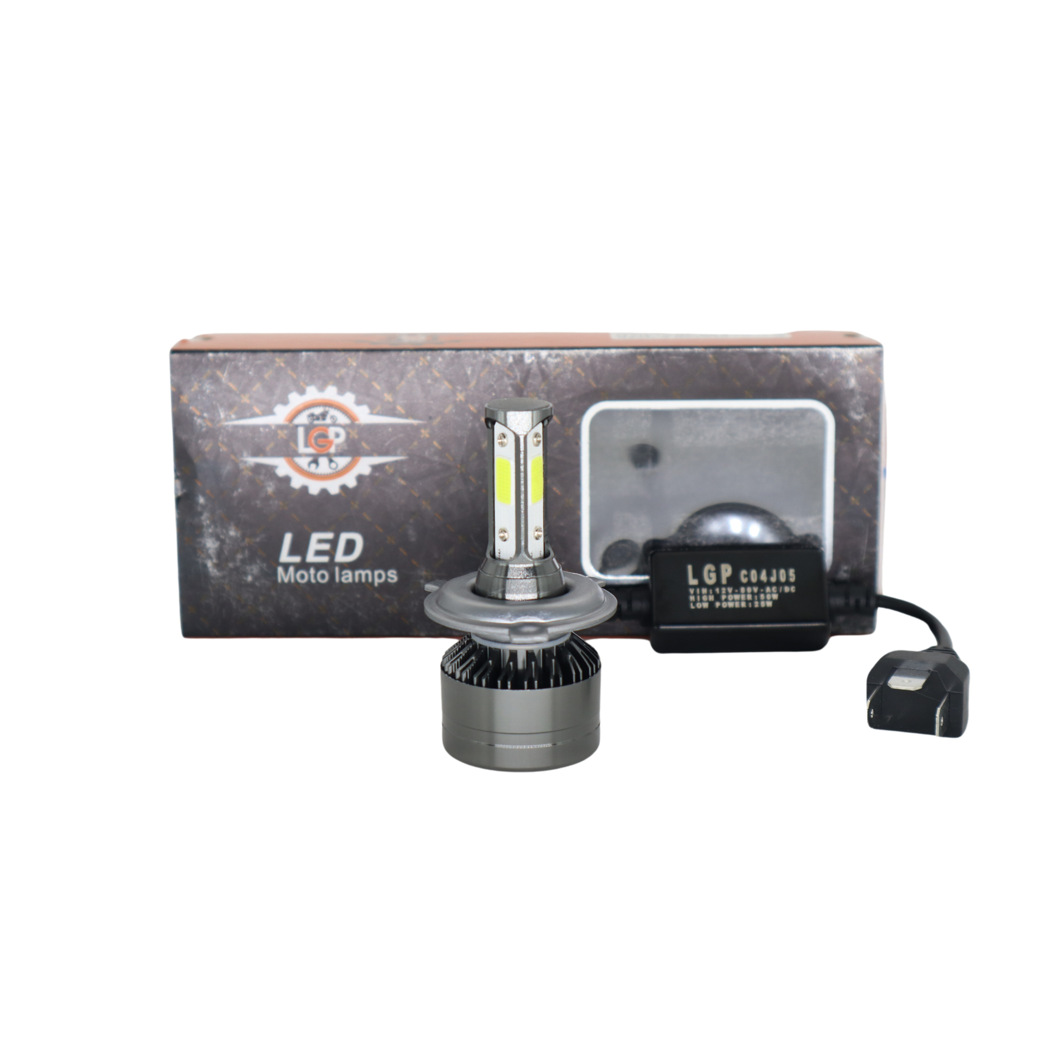 Moto Genius 60W H4 NIGHT EYE LED Headlight – White Light with Cooling Fan (18 Months Warranty)