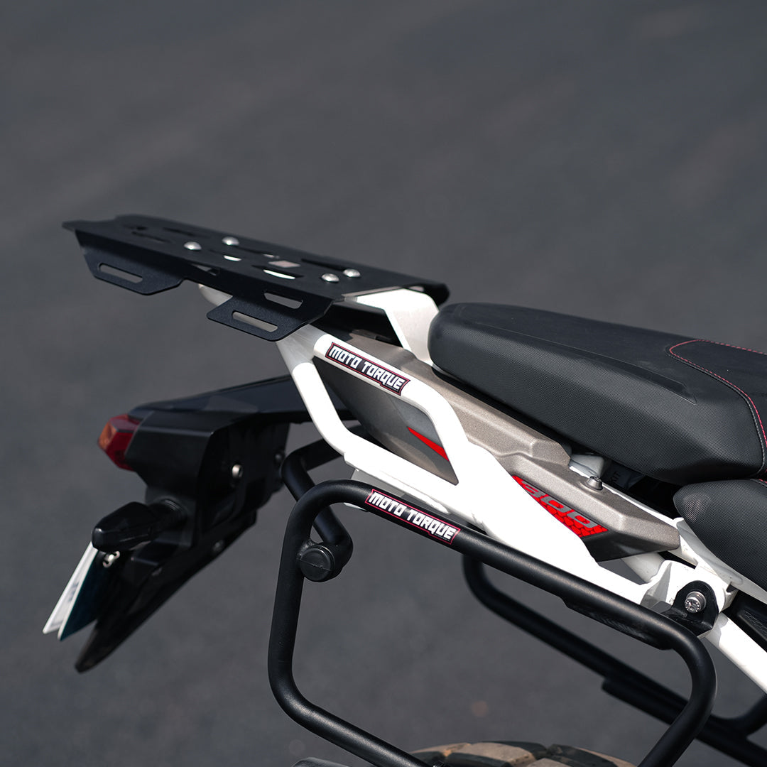 BACK CARRIER (WHITE) FOR TVS APACHE RTX 300 | Moto Torque