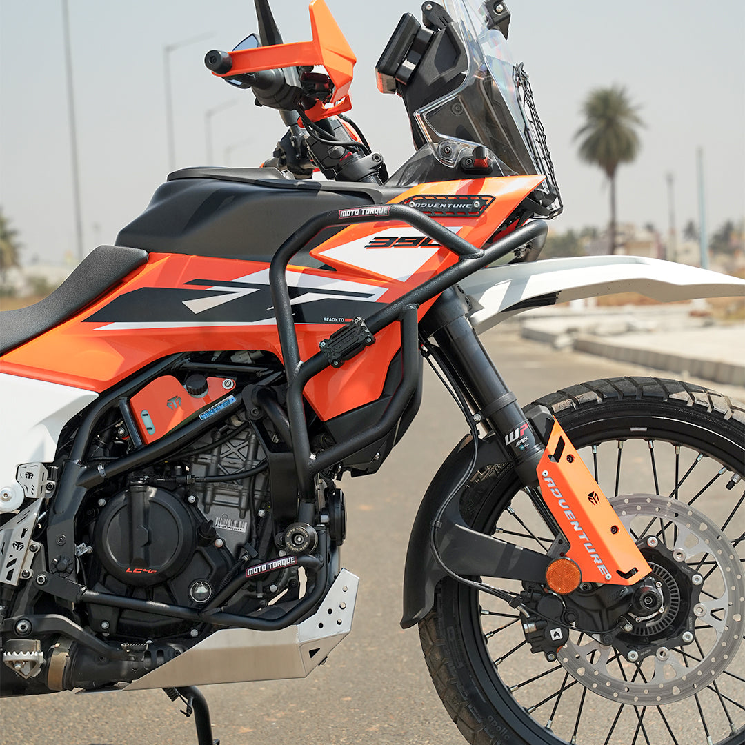 BLACK CRASH GUARD FOR KTM 250/390 ADVENTURE/ADVENTURE X | Moto Torque