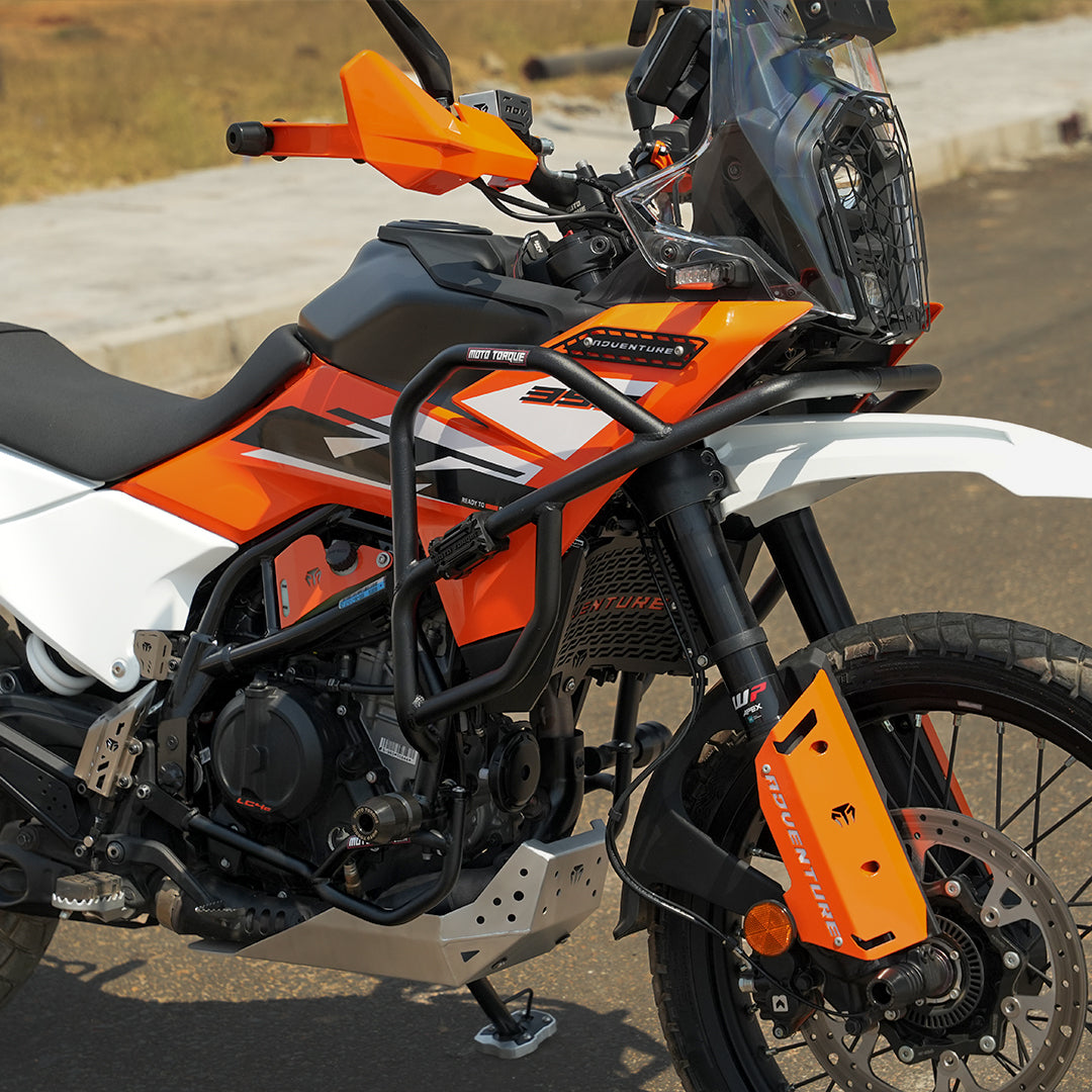 BLACK CRASH GUARD FOR KTM 250/390 ADVENTURE/ADVENTURE X | Moto Torque