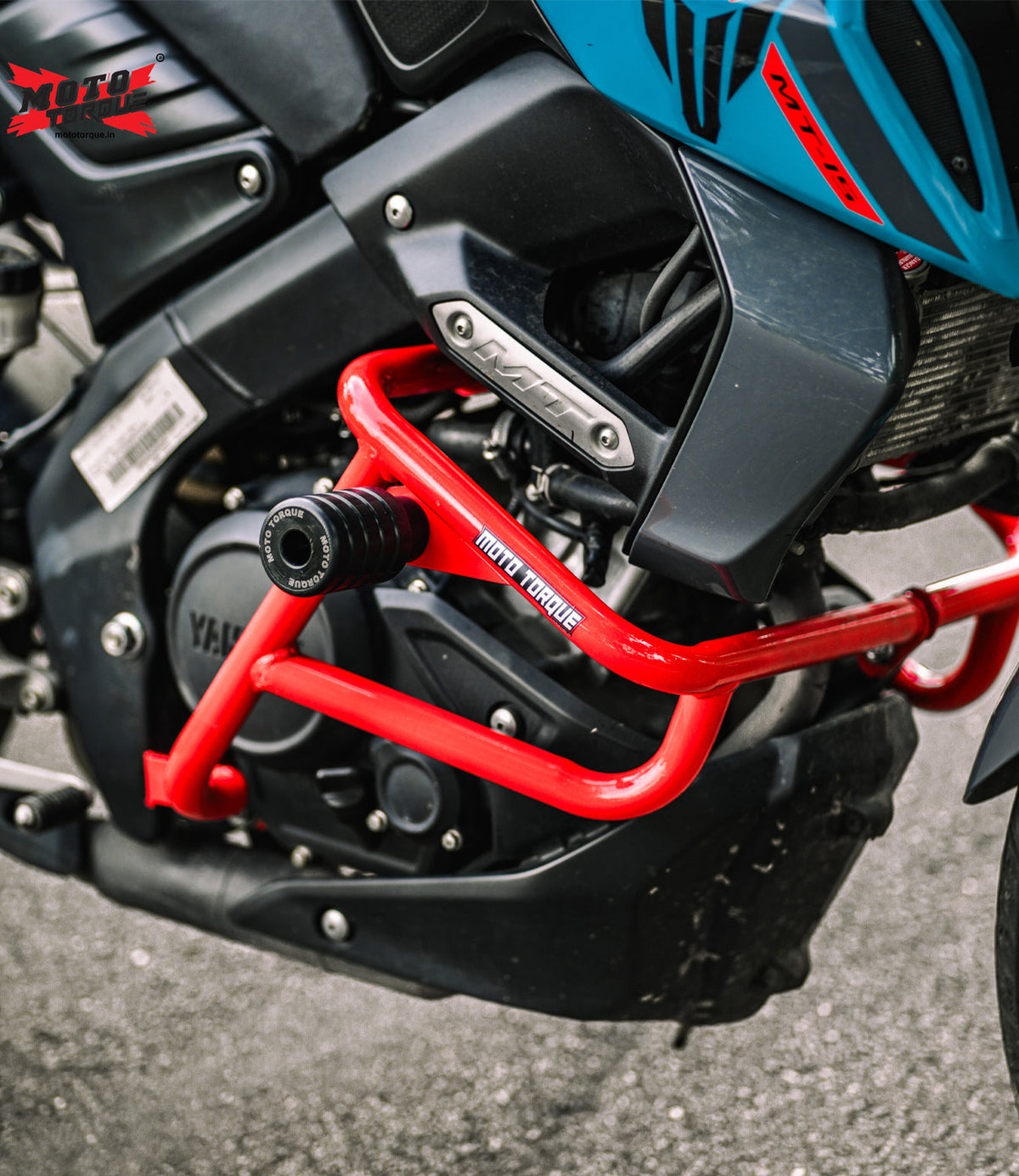 ALPHA- Yamaha MT-15 Crash Guard v2.0 (RED) | Moto Torque
